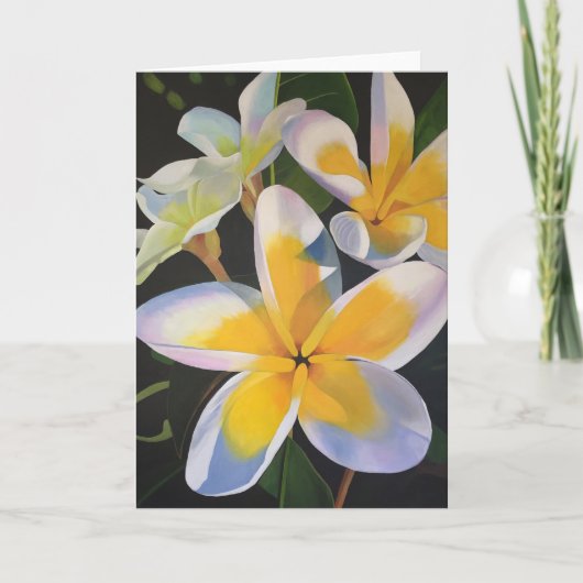 Het Wenskaart van Frangipani van de zomer - Spatie Kaart (Voorkant)