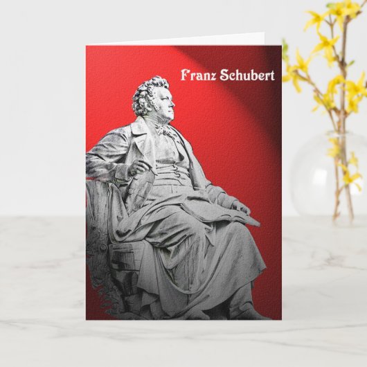 Het Wenskaart van Franz Schubert Kaart (Gele Bloem)