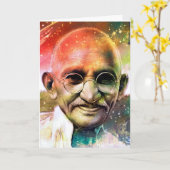 Het Wenskaart van Gandhi van Mahatma Kaart (Gele Bloem)