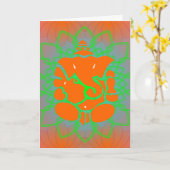 Het wenskaart van Ganesh Kaart (Gele Bloem)