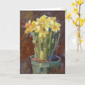 Het Wenskaart van "gele narcissen" Kaart (Gele Bloem)