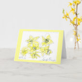 Het Wenskaart van gele narcissen Kaart (Gele Bloem)