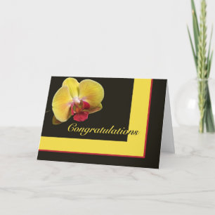 Het Wenskaart van gelukwensen - de Gele Orchidee Kaart
