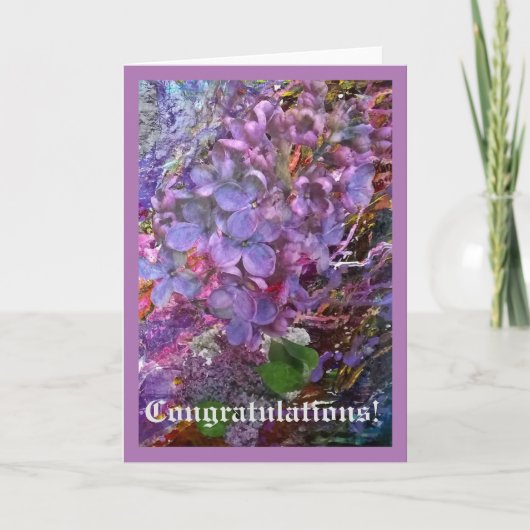 Het wenskaart van gelukwensen kaart (Voorkant)