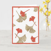 Het Wenskaart van Ginkgo Kaart (Gele Bloem)