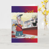 Het Wenskaart van Golfing voor Papa Kaart (Gele Bloem)