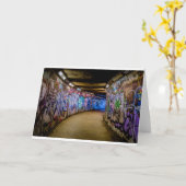 Het Wenskaart van Graffiti van de muur Kaart (Gele Bloem)