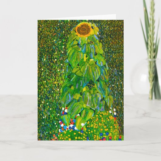Het Wenskaart van Gustav Klimt Sunflower Kaart (Voorkant)