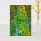 Het Wenskaart van Gustav Klimt Sunflower Kaart (Gele Bloem)