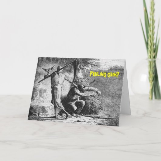 Het Wenskaart van Halloween - de Onverbiddelijke Kaart (Voorkant)