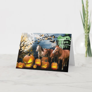 Het Wenskaart van Halloween van het paard Kaart