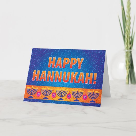 Het Wenskaart van Hannukah Feestdagen Kaart (Voorkant)
