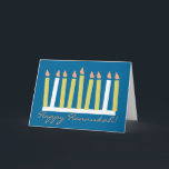 Het Wenskaart van Hannukah Feestdagen Kaart<br><div class="desc">Het gelukkige Wenskaart Hannukah kan met uw zeer eigen speciaal bericht worden aangepast en worden gepersonaliseerd.</div>
