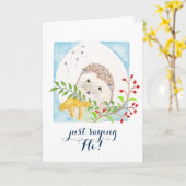 Het wenskaart van Hedgeghog Kaart (Gele Bloem)