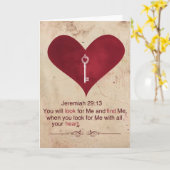 Het Wenskaart van het 29:13 van Jeremiah Kaart (Gele Bloem)