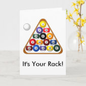 het wenskaart van het 8 balRek Kaart (Gele Bloem)