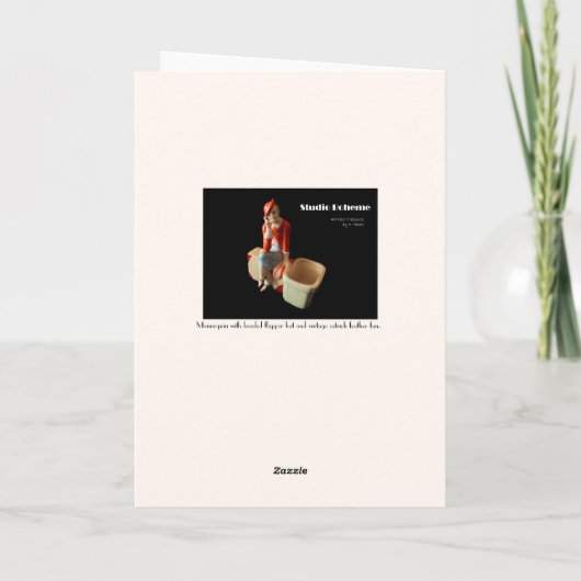 Het Wenskaart van het art deco Kaart (Achterkant)