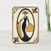 Het wenskaart van het art deco kaart (Voorkant)