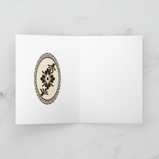 Het wenskaart van het art deco kaart (Binnen)