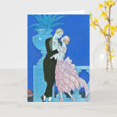 Het Wenskaart van het Art deco van de Kus van de Kaart (Gele Bloem)