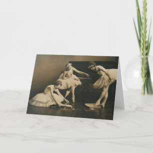 het wenskaart van het ballerinatrio kaart