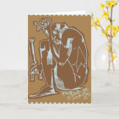 Het Wenskaart van het been Kaart (Gele Bloem)