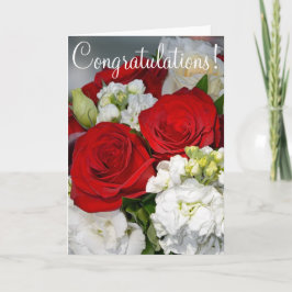 Het wenskaart van het boeketgelukwensen van het kaart