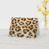 Het Wenskaart van het Bont van de luipaard Kaart (Gele Bloem)