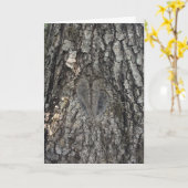 het wenskaart van het boomhart #1 kaart (Gele Bloem)