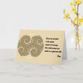 Het Wenskaart van het Citaat van Rumi. Het Ontwerp Kaart (Gele Bloem)