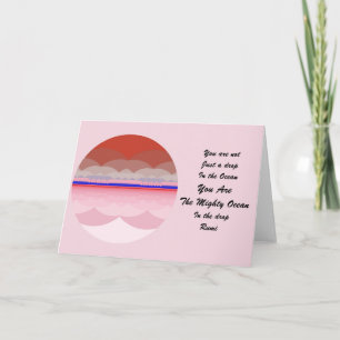 Het Wenskaart van het Citaat van Rumi. Oceaan Kaart