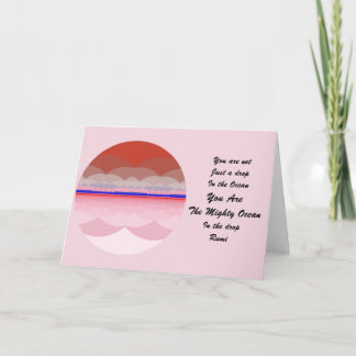 Het Wenskaart van het Citaat van Rumi. Oceaan Kaart