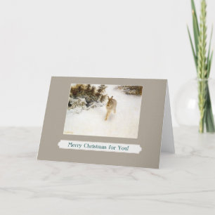 het wenskaart van het de winterkonijntje feestdagen kaart