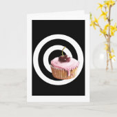 Het Wenskaart van het Doel van Cupcake Kaart (Gele Bloem)