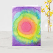 Het Wenskaart van het Doel van de regenboog Kaart (Gele Bloem)