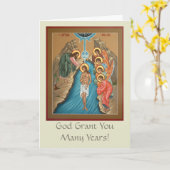 Het Wenskaart van het doopsel Kaart (Gele Bloem)