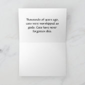 Het Wenskaart van het Dutje van de kat Kaart (Binnen)