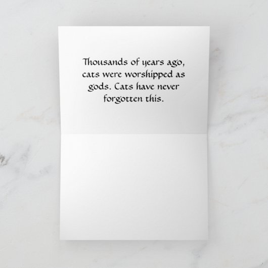 Het Wenskaart van het Dutje van de kat Kaart (Binnen)