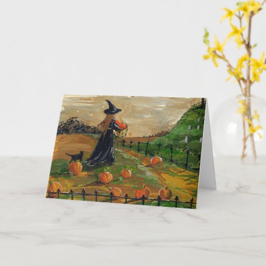 Het Wenskaart van het Flard van de Pompoen van Kaart (Gele Bloem)