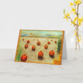 Het Wenskaart van het Gebied van de pompoen Kaart (Gele Bloem)