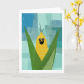 Het wenskaart van het graan kaart (Gele Bloem)