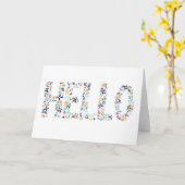 Het Wenskaart van het "HALLO" Kaart (Gele Bloem)