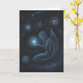 Het Wenskaart van het Heelal van de meermin Kaart (Gele Bloem)