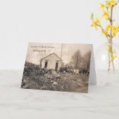 Het Wenskaart van het Huis van de School van het Kaart (Gele Bloem)