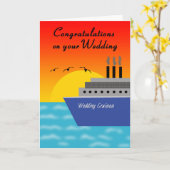 Het Wenskaart van het Huwelijk van het Schip van Kaart (Gele Bloem)