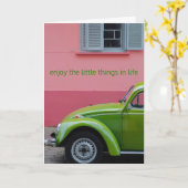 Het Wenskaart van het Insect van de kever Kaart (Gele Bloem)