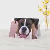 Het Wenskaart van het Jong van de bokser Kaart (Gele Bloem)