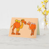 het wenskaart van het kameelontwerp kaart (Gele Bloem)