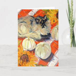 Het Wenskaart van het Kat van de herfst Kaart