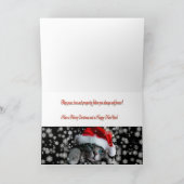 Het wenskaart van het Katje van de kerstman Feestdagen Kaart (Binnen)